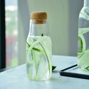 日式软木塞玻璃瓶高颜值耐高温冷泡瓶冷萃咖啡，瓶家用透明果汁瓶子