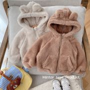 男宝宝棉袄外套0-1冬季女童超萌连帽毛毛大衣，儿童洋气时尚棉衣3岁