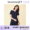 iammix27夏季短袖原牛连衣裙女小个子，高腰减龄全棉，牛仔裙女公主裙