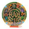 木制玩具儿童益智磁性运笔迷宫儿童，智力迷宫玩具，动物之家恐龙世界