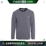 香港直邮Maison Kitsune  海军蓝条纹T恤 FU00115KJ0044长袖