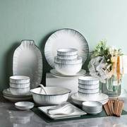 厨房用品日式陶瓷碗碟套装家用餐具碗盘子中式厨具锅碗瓢盆套装