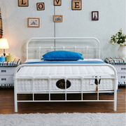 欧式白色铁艺公主床简约1.5单层床，复古铁艺床架1.8米双人床