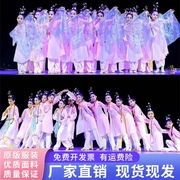 春风有信舞蹈服儿童古典舞中国风群舞飘逸艺考演出服装扇子舞