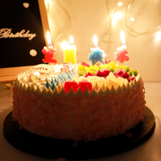 儿童卡通周岁生日无烟蜡烛网红生日蛋糕装饰摆件创意生日快乐蜡烛