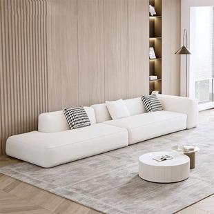 意式现代简皮艺直排沙发客厅转角极简约大小户型贵妃北欧组合落地