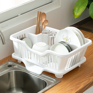 厨房碗架碗碟收纳架沥水篮置物架塑料家用放碗筷收纳盒碗盘架mrun