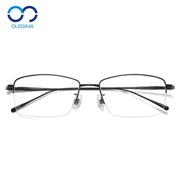 超轻纯钛半框眼镜架男眼睛配镜ins风简约商务防蓝光眼镜框近方形