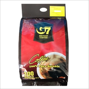 越南g7黑咖啡200克*100杯袋装，速溶纯咖啡健身学生