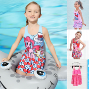洲克zoke儿童连体裙式游泳衣，小马宝莉公主系列，女童中大童泳衣