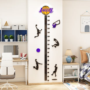 亚克力3d立体身高墙贴画儿童房身高尺宝宝测量身高墙贴纸卧室装饰