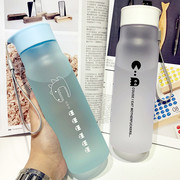 创意韩版水杯塑料便携太空杯，男女随手杯可爱茶杯，学生潮流运动杯子