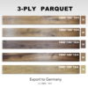 出口德国尾货15/4毫米厚表板1.9米长纯三层实木复合地热环保地板