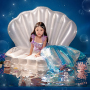 美人鱼公主裙演出服人鱼表演海洋，主题儿童摄影服装拍摄道具影楼