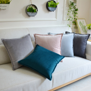 北欧天鹅绒纯色抱枕靠垫客厅，沙发抱枕套不含芯，正方形靠枕支持订制