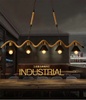 麻绳吊灯美式咖啡厅个性创意服装店工业风餐厅铁艺复古酒吧台吊灯
