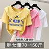 胖女童13一15岁女孩女大童夏装上衣短袖t恤时尚2021年韩版夏