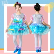 六一糖果彩色演出小短裙活力百搭学生幼儿蓬蓬，半身纱裙舞蹈表演服