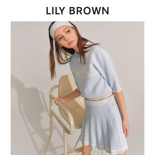 LILY BROWN2024春夏 MARY QUANT学院风百褶半身裙LWNS241120
