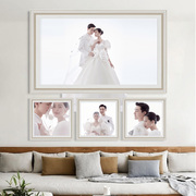定制婚纱照相框放大挂墙组合结婚照高级感洗照片加全家福打印床头