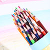 可擦彩色铅笔儿童绘画涂鸦笔24色画画笔12色幼儿园彩铅笔美术生专