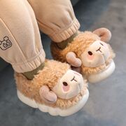 秋冬季儿童棉拖鞋1-3岁2婴幼儿宝宝松紧带软底防滑地板静音