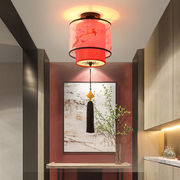 新中式阳台灯红色灯笼走廊，灯过道灯入户门口灯结婚喜庆玄关灯家用