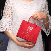 创意婚庆用品婚礼喜糖包装袋结婚伴手礼回礼袋中国风糖盒手提袋