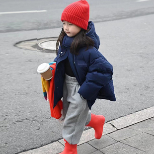 秋冬儿童羽绒服韩版男童女童，宝宝短款加厚面包，服小童大童冬装