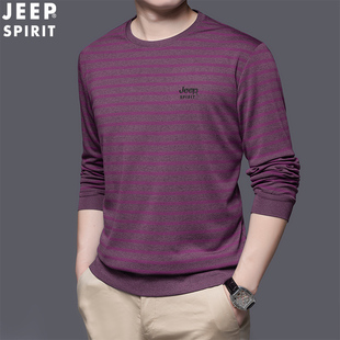 jeep吉普卫衣男士2021秋季男装，休闲百搭圆领，套头长袖上衣t恤