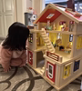 儿童益智玩具房子diy小屋，女孩玩具实木过家家公主，别墅房子玩具屋