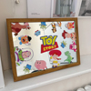 玩具总动员镜子画小众艺术挂画儿童房装饰画走廊过道壁画高级感