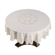 防水桌布PVC蕾丝圆形桌垫塑料免洗茶桌垫家用餐桌桌布日系圆桌布