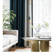 2021窗帘布雪尼尔拼接纯色，布料北欧简约全遮光加厚客厅装饰帘