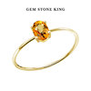 GSK62分黄色蓝宝石戒指黄10K金时尚个性美国进口彩宝女戒指ins潮