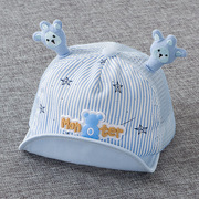 婴儿帽子薄款夏季透气鸭舌帽儿童翻边帽宝宝，帽子夏天可爱遮阳帽子