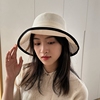 日本和纸帽子女蝴蝶结带钻时尚，百搭大沿遮阳帽草帽防晒出游夏季