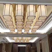 2023新中式酒店大堂吊灯大型售楼部沙盘区布艺装饰灯非标工程灯具