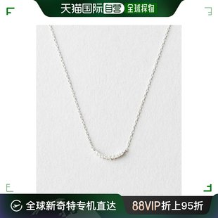 日本直邮Jouete女士K18白金钻石项链 时尚简约设计 美感追求的珠