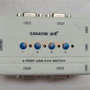 山泽4口手动USB KVM切换器手动SZ-411B—议价