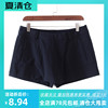 贝系列夏季品牌，库存折扣女装深蓝色休闲短裤f353c