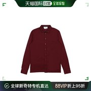 香港直邮salvatoreferragamo男士酒红色棉质，衬衫12-1158-58658