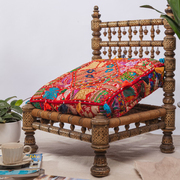 印度手工刺绣坐垫蒲团飘窗卧室阳台榻榻米波西米亚风瑜伽方形坐墩