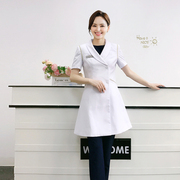 夏季韩式白大褂女医生短袖，整形纹绣整形牙科工作服韩国医生服
