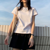 短袖t恤女修身圆领夏装，2023韩版半袖体恤内搭白色打底衫上衣