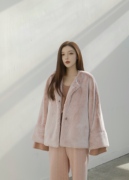 MURBLANC 2022 原创设计粉白色日本进口环保仿兔毛皮草大衣短外套