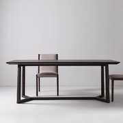 餐桌家用小户型实木饭桌子，课题桌椅套装，现代轻奢简约长方形可定制