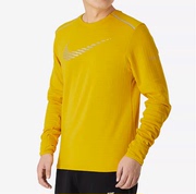 Nike耐克 男子反光弹力紧身运动健身训练长袖T恤 DC6972-010-740