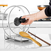 厨房锅铲架托锅盖架台面置物架，不锈钢支架菜板收纳架子砧板放置器