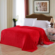 纯色法莱绒毛毯素色珊瑚绒夏季盖毯床单午睡空调毯沙发毯瑜伽